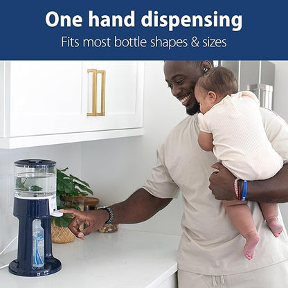 Dr. Brown's Insta-Prep Warm Water Dispenser to Instantly Prepare Baby’s Formula Bottle,Large Capacity Glass Tank with 3 Temperature Settings,Blue