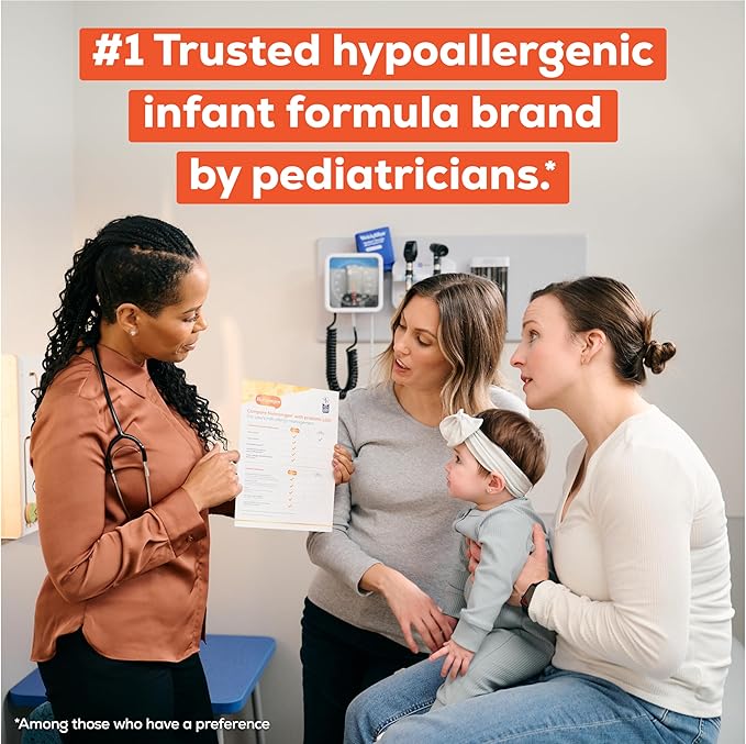 Enfamil Nutramigen Hypoallergenic Baby Formula with Iron, Lactose Free, Colic Relief from Cow's Milk Allergy Starts in 24 Hours, Brain Building DHA, Probiotic LGG for Immune Support, 27.8 Oz, 4 Count