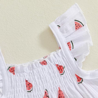 Mubineo Baby Girl Summer Clothes Cute Ruffle Tops Dress Shorts Outfits Set Infant Toddler Shrit Bloomers Princess Outfit