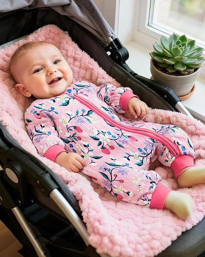 CARETOO Baby Pajamas Newborn Footless Romper with Zipper Cotton One Piece Jumpsuit for Infant Boys Girls 0-18 Months