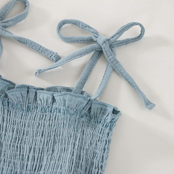 Newborn Baby Girl Bodysuit Sleeveless Halter Frill Romper One-piece Jumpsuit with Headband Summer Clothes Set