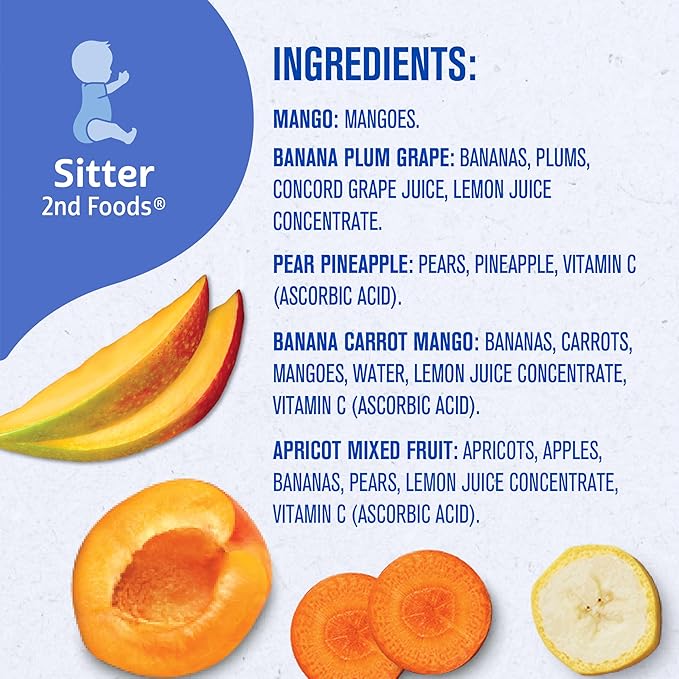 Gerber 2nd Foods Natural for Baby Tropical Adventure Baby Food, Variety Pack, 4 oz Tubs (32 Pack)