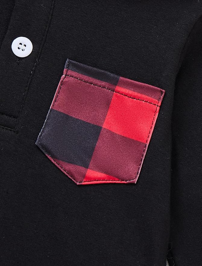 Baby Boy Clothes Long Sleeve Hoodie Romper and Plaid Pants Set Fall Winter Baby Boy Outfit 0–18 Months