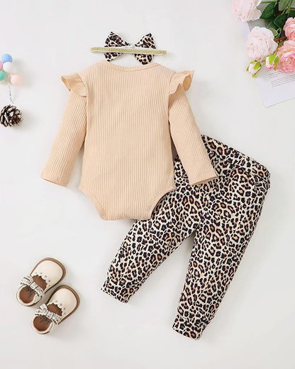 Newborn Baby Girl Clothes Infant Girl Outfits 0 3 6 12 18 Months Clothes for Girls Headband Clothing Set