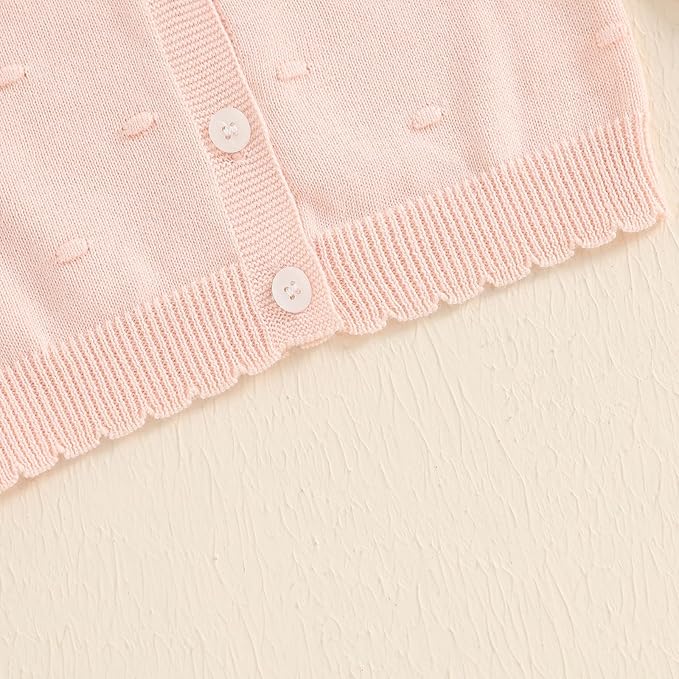 Newborn Baby Girl Knit Sweater Cardigan Winter Warm Button Down Sweatshirt Top Jacket Outfit Cute Infant Fall Clothes