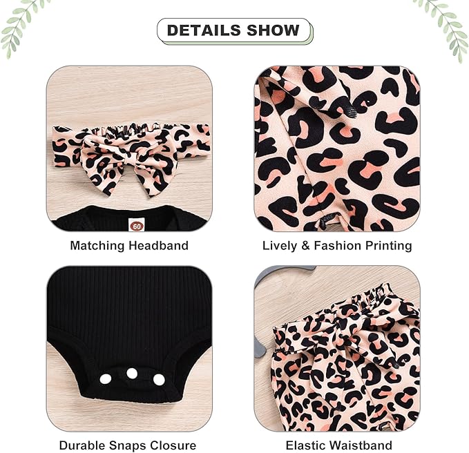 Aalizzwell Preemie Newborn Infant Baby Girls Clothes Ribbed Romper Bodysuit Pants Set Fall Winter Outfits