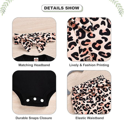 Aalizzwell Preemie Newborn Infant Baby Girls Clothes Ribbed Romper Bodysuit Pants Set Fall Winter Outfits