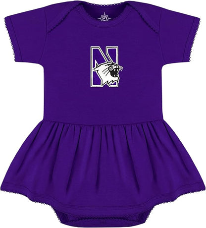 Creative Knitwear College Baby Picot Bodysuit Dress - Team Logo, Multiple Colors, for Baby Girls (0-24 Months)