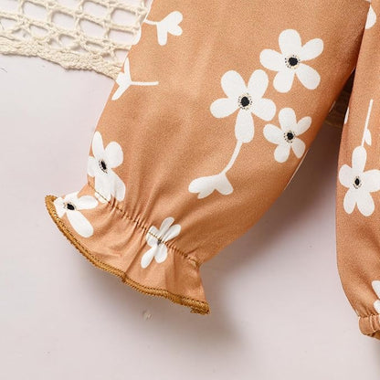 GRNSHTS Newborn Baby Girl Clothes Ruffle Rompers Toddler Fall Outfits for Girls Set Little Girl Fall Winter Clothing