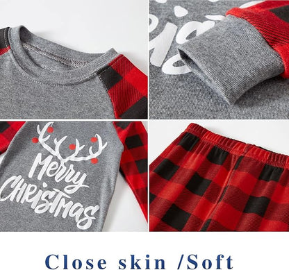 Babyroom Girls Matching Doll&Toddler 4 Piece Cotton Pajamas Toddler Christmas Sleepwear