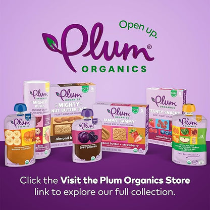 Plum Organics Variety Pack, 12+ Months - Mighty Builder Organic Fruit and Veggie Blend Toddler Food Pouches - 4 oz Pouch (Pack of 8)