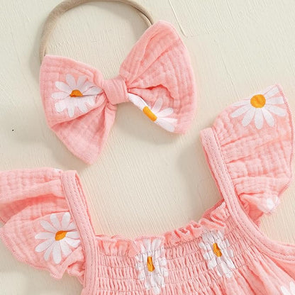 Mubineo Baby Girl Summer Clothes Cute Ruffle Tops Dress Shorts Outfits Set Infant Toddler Shrit Bloomers Princess Outfit