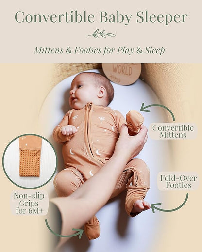 Miaoberry Pajama for Baby Boys & Girls – Viscose from Bamboo Sleepwear, 2-Way Zipper