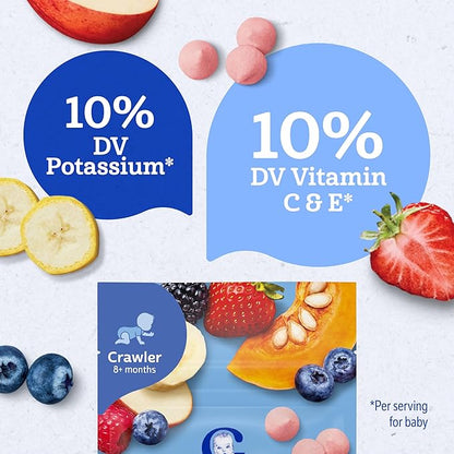 Gerber Stage 3 Baby Food Snacks, Very Berry Fruit and Veggie Melts, Baby Led Feeding, 7PK