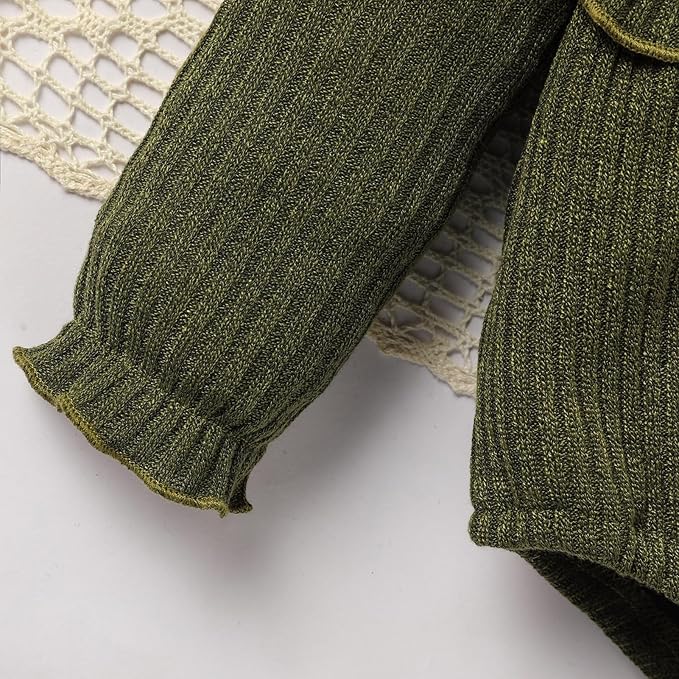 GRNSHTS Newborn Baby Girl Clothes Ruffle Rompers Toddler Fall Outfits for Girls Set Little Girl Fall Winter Clothing