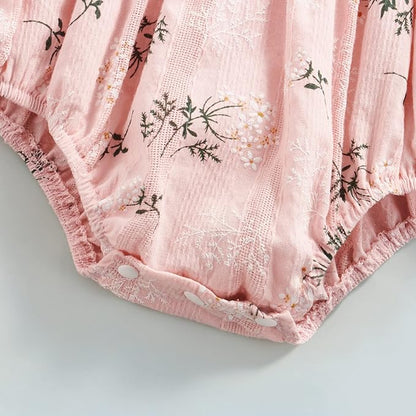 Newborn Baby Girl Bodysuit Sleeveless Halter Frill Romper One-piece Jumpsuit with Headband Summer Clothes Set