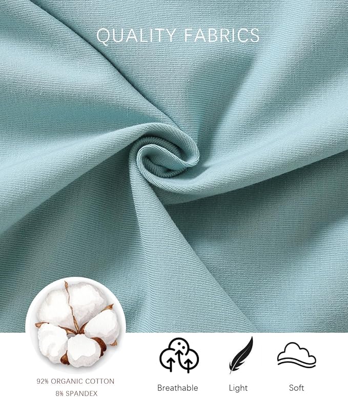 Jimonda Baby Boy Girl Bubble Romper Solid Color Bodysuit Short Sleeve Organic Cotton T-Shirt