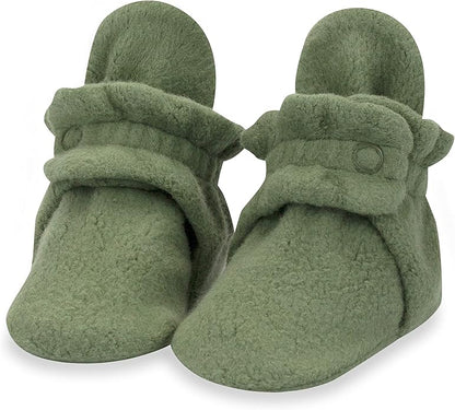 Zutano Unisex Fleece Baby Booties, Two Snap Closure, Newborn to 24 Months