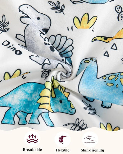 Baby Boy Swimsuit UPF 50+ Sun Protection Rash Guard Swimwear Zipper One Piece Toddler Boy Bathing Suit With Hat