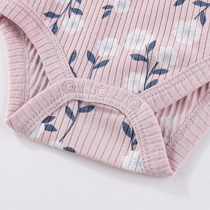 Baby Boy Girl Bodysuit 5 Pack Cotton Short Sleeve Romper Soft Baby Clothes Outfit 0-12 Month