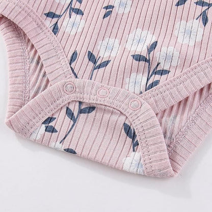 Baby Boy Girl Bodysuit 5 Pack Cotton Short Sleeve Romper Soft Baby Clothes Outfit 0-12 Month