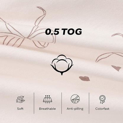 JELLYMONI Baby Sleep Sack 12-18 Months Wearable Blanket for Baby, 100% Cotton 3 Pack Infant Toddler Sleeping Sack Lightweight Soft 2-Way Zipper Sleepsack