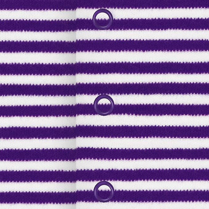 Creative Knitwear College Baby Striped Footed Romper - Team Logo, Multiple Colors, for Boys & Girls (0-9 Months)