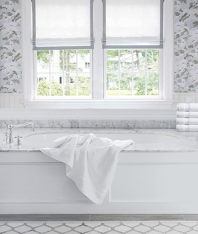 Delara Organic Cotton Luxuriously Plush Bath Sheet Pack of 4 | GOTS & OEKO-TEX Certified | Premium Hotel Quality Towels | Feather Touch Technology|650 GSM Long Staple|Soft, Quick Dry & Ultra-Absorbent