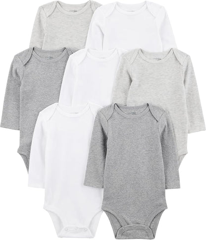 Simple Joys by Carter's Unisex Baby 7-pack Long Sleeve Bodysuit