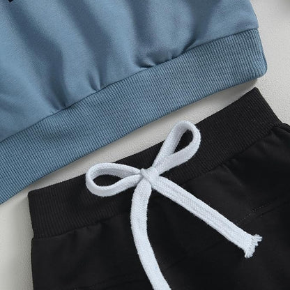 Murnouche Toddler Baby Boy Fall Winter Outfits Letter Crewneck Sweatshirt Casual Pants 2Pcs Clothes Set