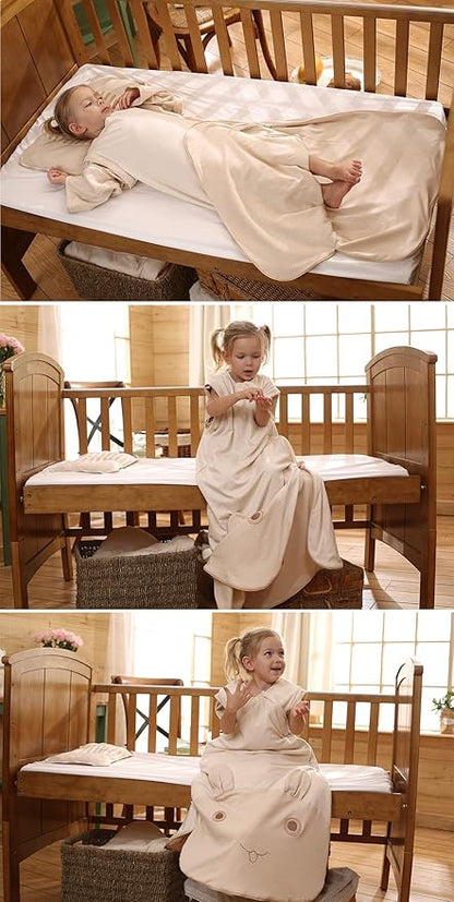 Baby Wearable Blanket Sleeping Bag Sack for Toddler Baby Girl Boy Unisex 3-Way Zipper Baby Sleep Sack, 100% Cotton TOG 1.5