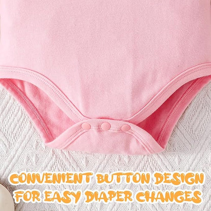 GDTOGRT Newborn Baby Girl Clothes Outfit Set Sweet Ruffle Romper, Pants and Headband 0 3 6 9 12 18 Months Infant Clothing