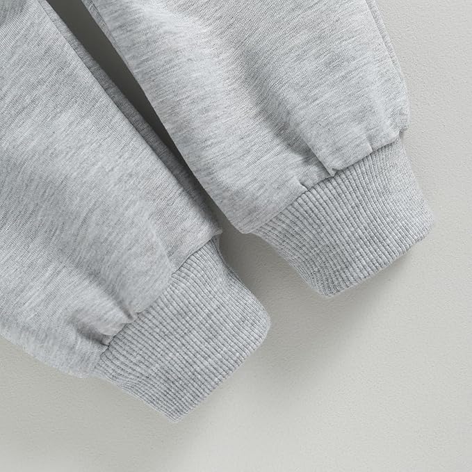 Murnouche Toddler Baby Boy Fall Winter Outfits Letter Crewneck Sweatshirt Casual Pants 2Pcs Clothes Set