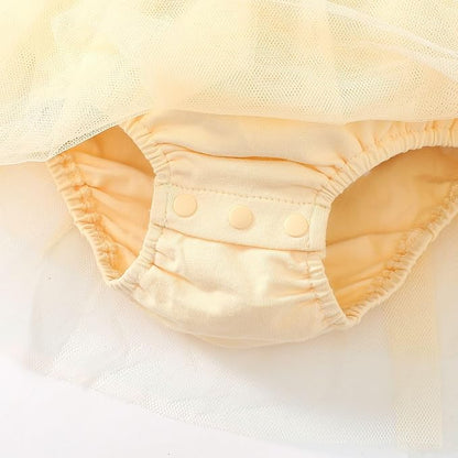 Magic Park 0-18M Infant Bodysuit Tutu Dress Baby Girl Romper Dress Toddler Solid Color Tulle Skirt Baptism Holidays Outfits