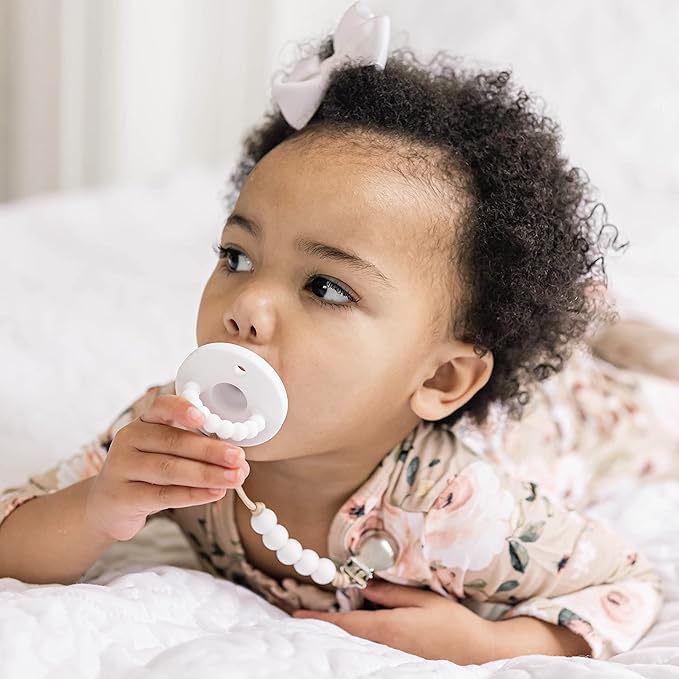 Ryan & Rose Cutie PAT Pacifier Teether (Stage 2, White)