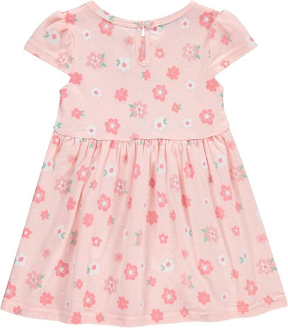 Cudlie 2-Pack Baby Girls’ Dresses – Adorable Prints and Everyday Value - 0-3M to 24M