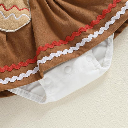 Hnyenmcko Newborn Baby Girl Christmas Clothes Infant Red Plaid Romper Dress Ruffle Long Sleeve Ribbed Bodysuit Headband Set