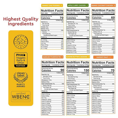 Square Baby Organic Baby Food Purees | Stage 1-3 Variety Pack | Fresh & Dietitian-Designed Veggie-Forward, Balanced Meals | Low Sugar. No Added Sugar | Allergen Intro Options (14 Pack, 4oz)