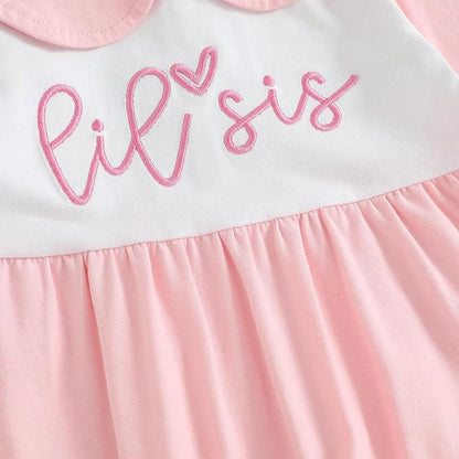 Gaono Newborn Baby Girl Romper Waffle Knit Striped Long Sleeve Doll Collar Heart Bow Jumpsuit Bodysuit Fall Winter Clothes