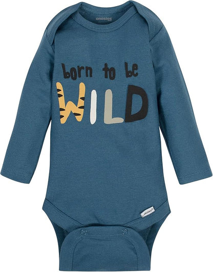 Onesies Brand, Unisex Baby, 6-Pack Long Sleeve Bodysuits