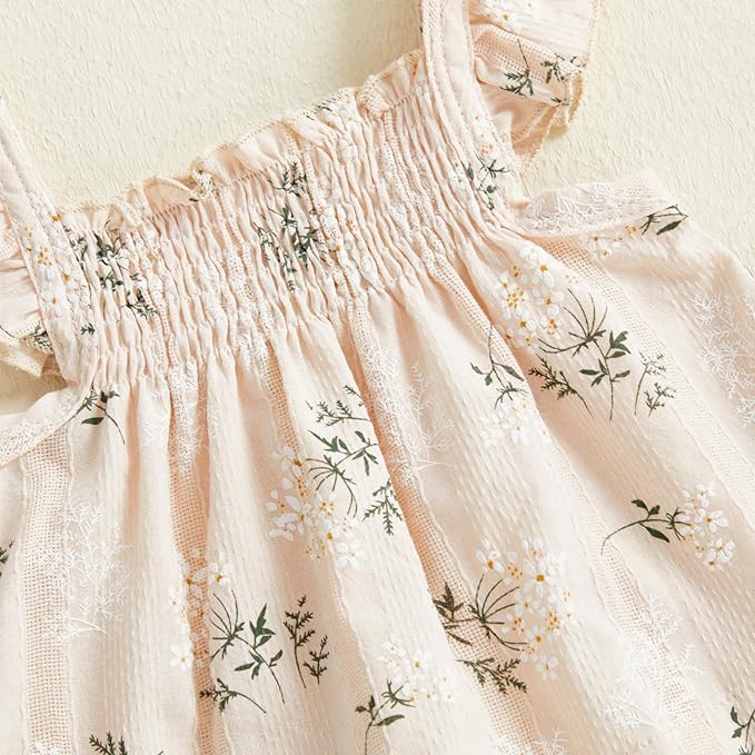 Mubineo Baby Girl Summer Clothes Cute Ruffle Tops Dress Shorts Outfits Set Infant Toddler Shrit Bloomers Princess Outfit