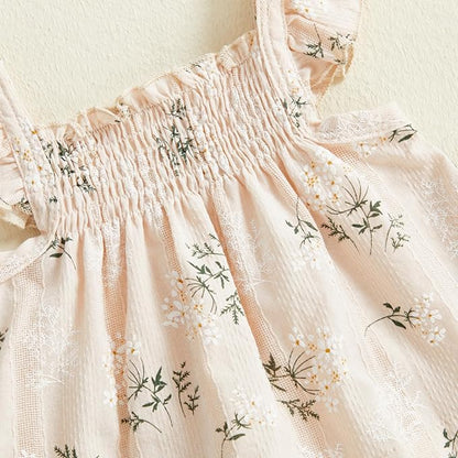 Mubineo Baby Girl Summer Clothes Cute Ruffle Tops Dress Shorts Outfits Set Infant Toddler Shrit Bloomers Princess Outfit