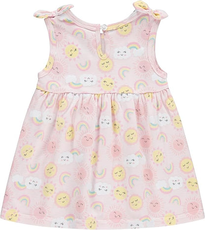 Cudlie 2-Pack Baby Girls’ Dresses – Adorable Prints and Everyday Value - 0-3M to 24M