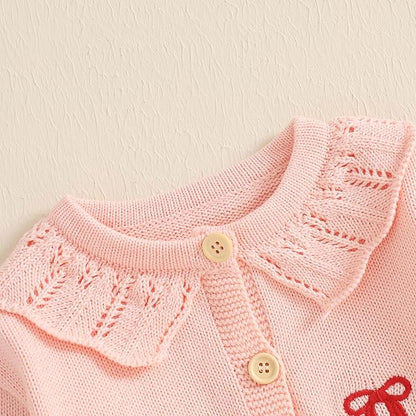Baby Girl Cardigan Sweater Long Sleeve Button Up Knit Sweatshirt Jacket Toddler Baby Girl Fall Outfits