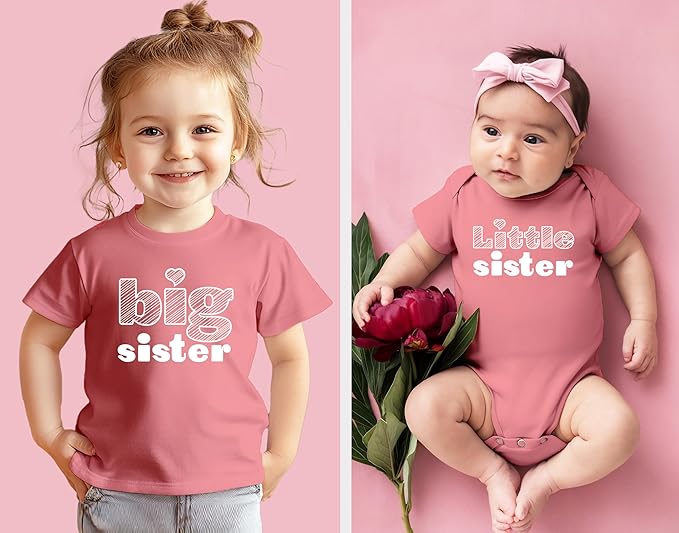 Unordinary Toddler Big Sister Little Sister Outfits Matching Shirts Sibling Gifts girls newborn baby set