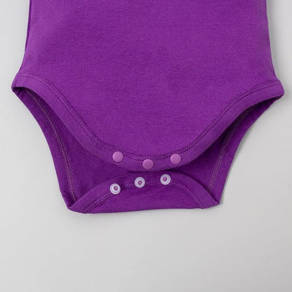 LYSMuch Baby Girls Ruffle Sleeves Bodysuit Infant Solid Color Top Jumpsuit