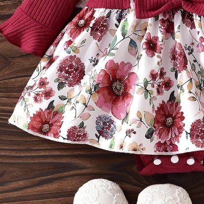 Aalizzwell Infant Baby Girls One Piece Romper Dress with Hat 0-18 Months