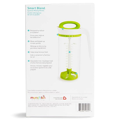 Munchkin Smart Blend Formula Mixing and Breast Milk Storage Pitcher, Mix and Store up to 24 Ounces, Green