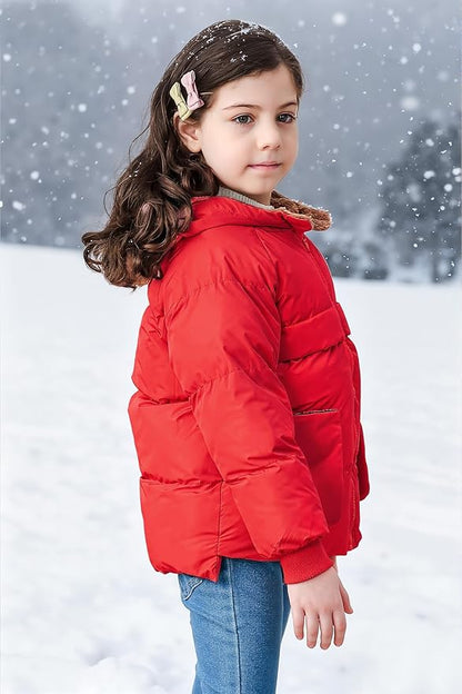 TUONROAD Baby Girls Coats for 6 Months-5 Years Toddlers Boy Winter Jacket Warm Bear Hooded Outdoor Coats Size 5