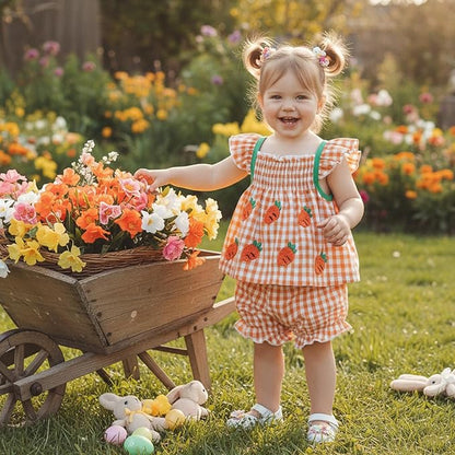 Mubineo Baby Girl Summer Clothes Cute Ruffle Tops Dress Shorts Outfits Set Infant Toddler Shrit Bloomers Princess Outfit